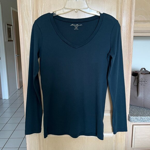 Eddie Bauer Long Sleeve Tee - Dark Teal - Picture 3 of 8